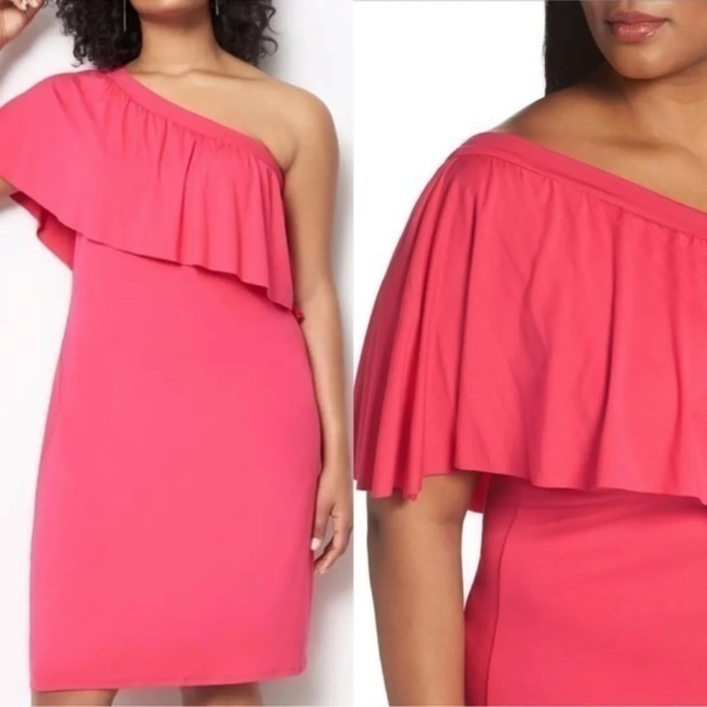 NWOT Three Dots size 2X one shoulder dress